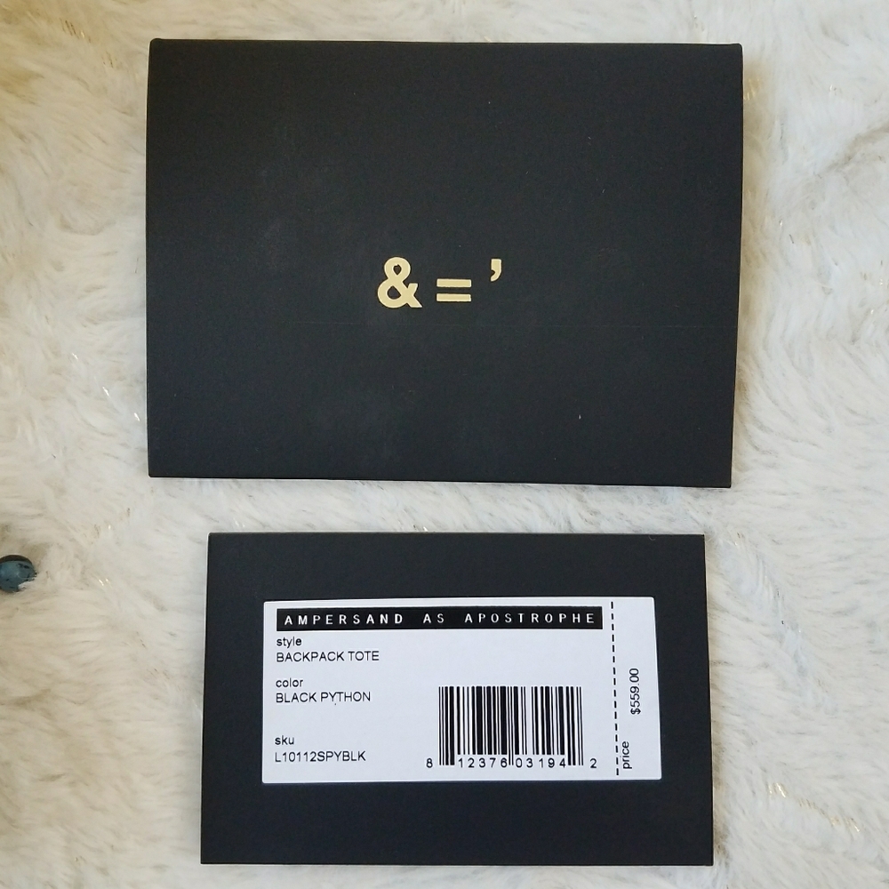 Ampersand as Apostrophe Black Python Backpack Tot… - image 9